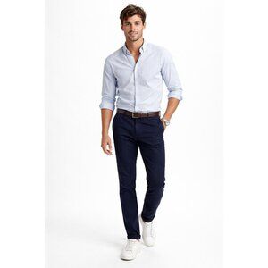 THE NORMAL BRAND pants khakis chinos navy blue 34 X 32 flat front casual slim